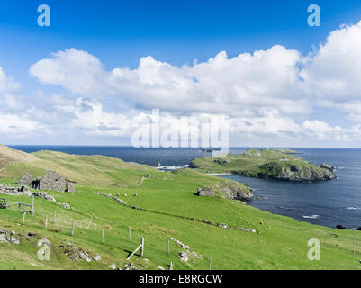 Eshaness peninsula, the old haaf fishing station at Stenness, Shetland islands, Scotland. (Large format sizes available) Stock Photo