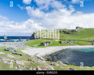 Eshaness peninsula, the old haaf fishing station at Stenness, Shetland islands, Scotland. (Large format sizes available) Stock Photo