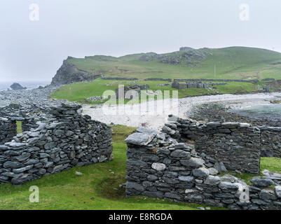 Eshaness peninsula, the old haaf fishing station at Stenness, Shetland islands, Scotland. (Large format sizes available) Stock Photo