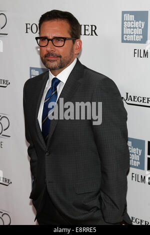 NEW YORK-OCT 10: Actor Steve Carell attends the 'Foxcatcher' premiere at the 52nd New York Film Festival at Alice Tully Hall on October 10, 2014 in New York City. Stock Photo