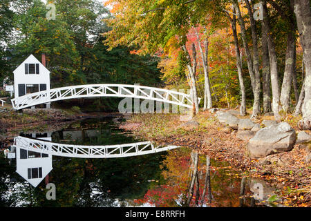 Somesville Bridge - Village of Somesvillle, Mount Desert Island, Maine, USA Stock Photo