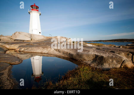 Peggy's Point Lighthouse - Peggy's Cove, Nova Scotia; Canada Stock Photo