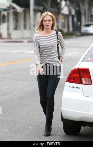 Sara Paxton seen leaving Ken Paves hair salon.  Featuring: Sara Paxton Where: Los Angeles, California, United States When: 11 Apr 2014 Stock Photo