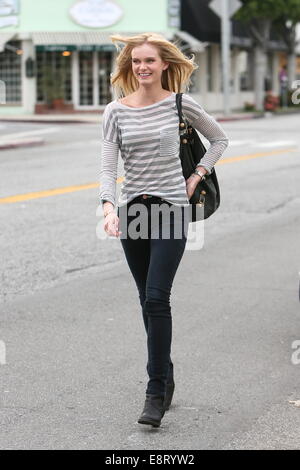 Sara Paxton seen leaving Ken Paves hair salon.  Featuring: Sara Paxton Where: Los Angeles, California, United States When: 11 Apr 2014 Stock Photo