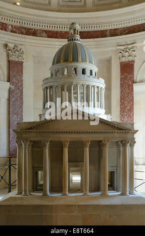 Model of the Pantheon in the Pantheon, Paris, Île-de-France, France Stock Photo