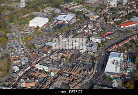 aerial view of the Cheshire town of Northwich, UK Stock Photo