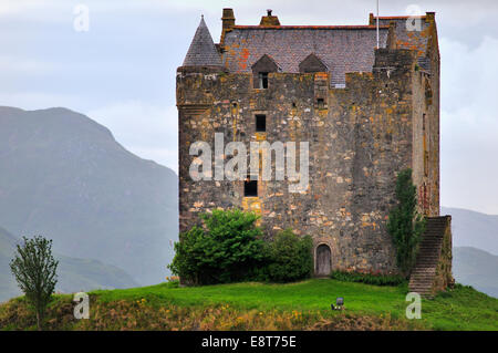 Castle Stalker on Loch Laich, from the movie Monty Python and the Holy Grail, Argyll, Highlands, Scotland, United Kingdom Stock Photo