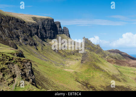 Rocky landscape of Quiraing, Trotternish Ridge, Isle of Skye, Scotland, United Kingdom Stock Photo