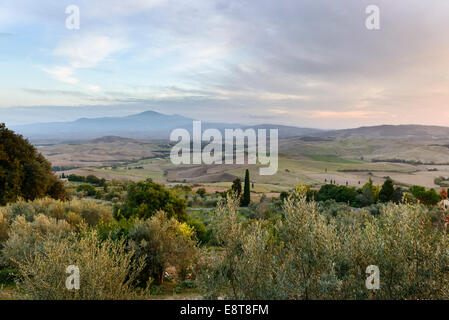 Val D'Orcia in Southern Tuscany view from Pienza Stock Photo