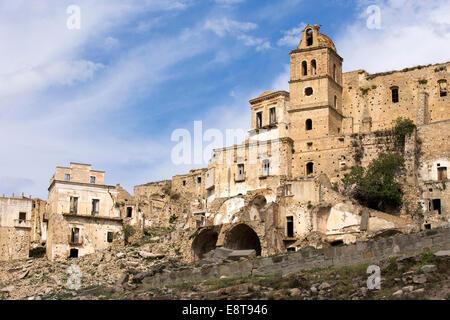 Abandoned mountain village Craco, Basilicata, Italy Stock Photo