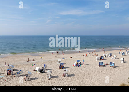 beach, Kampen, Sylt Island, Schleswig-Holstein, Germany Stock Photo