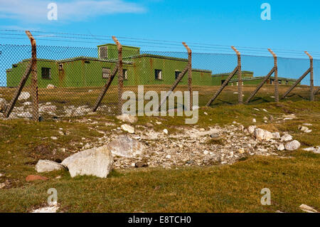 The closed Aird Uig type R10 radar station at Gallan Head on the Isle of Lewis. DETAILS IN DESCRIPTION. Stock Photo
