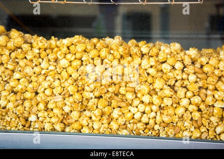 Carmel coated popcorn Stock Photo