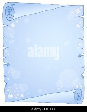 Winter theme parchment 1 - picture illustration Stock Photo - Alamy