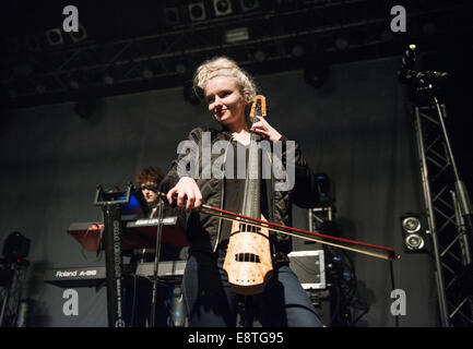 Glasgow, UK. 13th Oct, 2014. Grace Chatto of Clean Bandit performs on stage at O2 Academy on October 13, 2014 in Glasgow, United Kingdom. Credit:  Sam Kovak/Alamy Live News Stock Photo