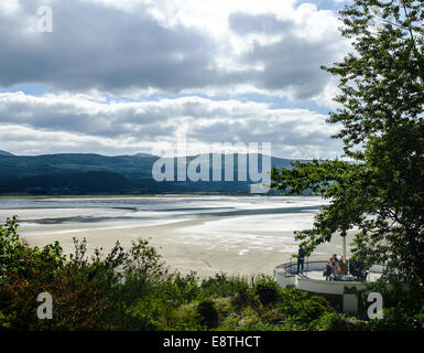 PORTMEIRION - NORTH WALES - SEPTEMBER 7TH: View across the estuary, at Portmeirion of the river Dwyryd. 7th September 2014 at Po Stock Photo