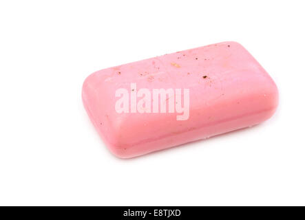 pink soap of isolation on a white background Stock Photo