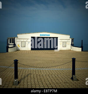 Closed, demolished and replaced bandstand on promenade in Aberystwyth Ceredigion Wales UK Stock Photo