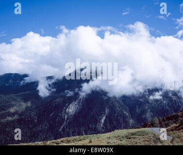 Storm clouds passing across The Katzenkopf above Kaprun Zell am See ...