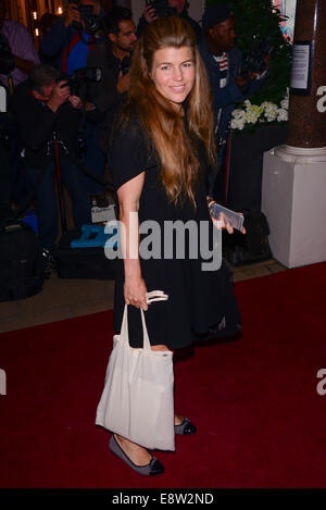 London, UK. 14th October, 2014. Amber Nuttall arrive at the Moncler & Sotheby's present Monuments by Fabien Baron at Sotheby's London. Credit:  See Li/Alamy Live News Stock Photo