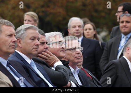 Federal Ministers at protest 'Stand up! Never again antisemitism!' on September 14, 2014 in Berlin, Germany Stock Photo