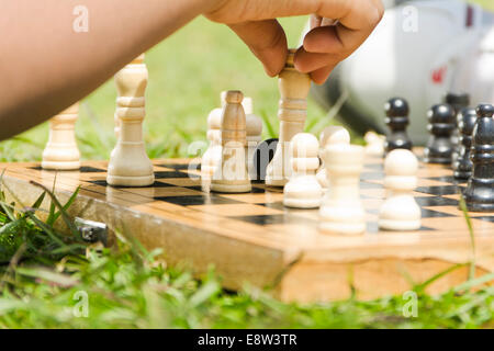 1 Indina Man Playing Chess Stock Photo