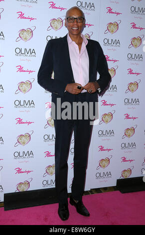 Pink Lady Carpet for the Grand Opening of Olivia Newton John 'Summer Nights' at Flamingo Las Vegas  Featuring: RuPaul Where: Las Vegas, Nevada, United States When: 12 Apr 2014 Stock Photo