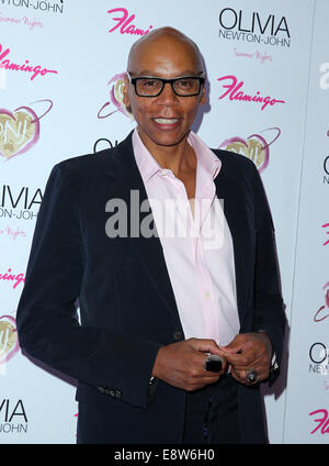 Pink Lady Carpet for the Grand Opening of Olivia Newton John 'Summer Nights' at Flamingo Las Vegas  Featuring: RuPaul Where: Las Vegas, Nevada, United States When: 12 Apr 2014 Stock Photo