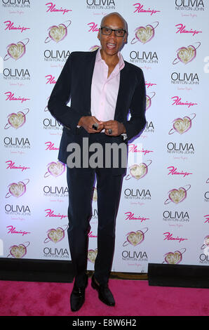 Pink Lady Carpet for the Grand Opening of Olivia Newton John 'Summer Nights' at Flamingo Las Vegas  Featuring: RuPaul Where: Las Vegas, Nevada, United States When: 12 Apr 2014 Stock Photo