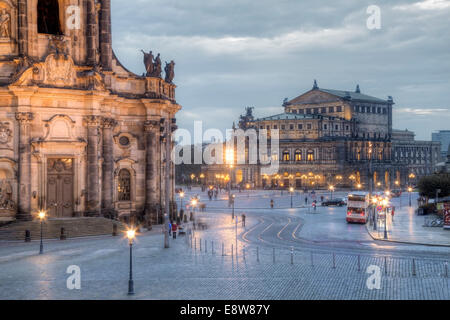 Semper Opera House, Dresden, Saxony, Germany Stock Photo