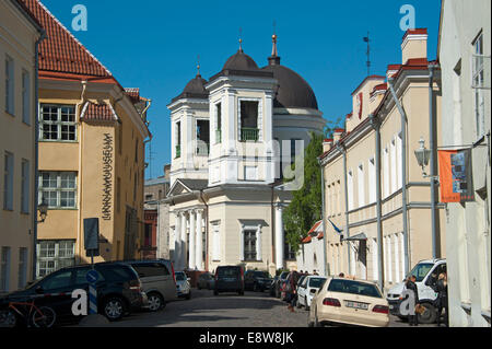 Russian Orthodox Church of St. Nikolai the Miracle Worker, historic centre, Tallinn, Estonia, Baltic States Stock Photo