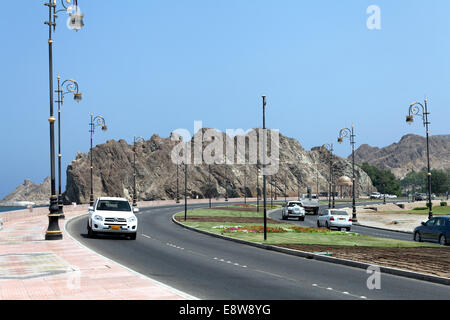 Al Bahri Road, coastal road, Muscat, Oman Stock Photo