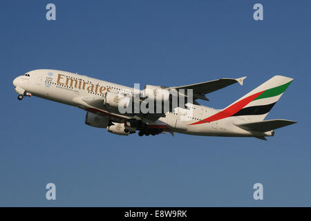 EMIRATES AIRBUS A380 Stock Photo