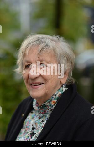 Ingrid Noll, at the 66. Frankfurt Book Fair in Frankfurt Main, Germany, October 2014. Stock Photo