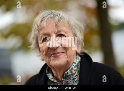 Ingrid Noll, at the 66. Frankfurt Book Fair in Frankfurt Main, Germany, October 2014. Stock Photo