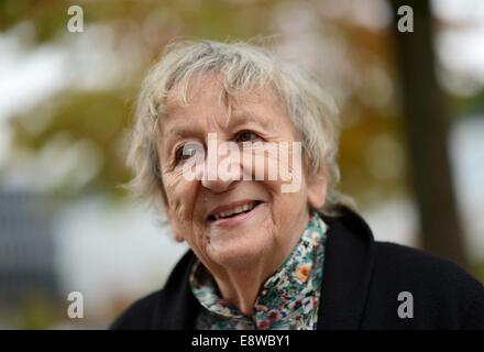 Ingrid Noll, at the 66. Frankfurt Book Fair in Frankfurt Main, Germany, October 2014. Stock Photo