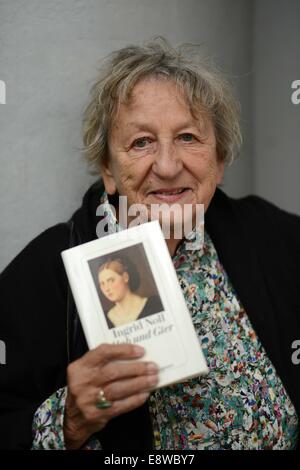 Ingrid Noll, at the 66. Frankfurt Book Fair in Frankfurt Main, Germany, October 2014. Stock Photo