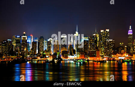New York Manhattan night Stock Photo