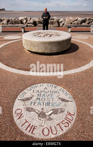 UK, England, Lancashire, Morecambe, Stone Jetty, Tern Project tongue twisters sculpture Stock Photo