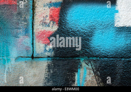 colourful abstract pattern painted on wall Stock Photo