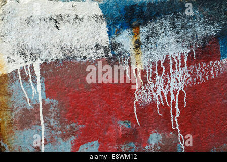 colourful abstract pattern painted on wall Stock Photo