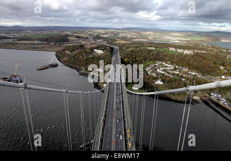 The Forth Road Bridge. Stock Photo