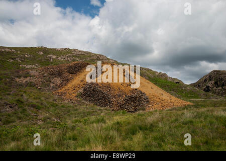 Old abandoned Copper Mine, Sygun, Beddgelert, Snowdonia, Wales. Spoil heap Stock Photo