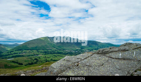 View from south of Blencathra in northern Lake District, England Stock Photo