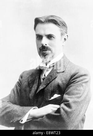 Photograph of Laurence Housman (1865-1959) English playwright, poet, author and illustrator. Taken in 1915 aged 50 by New York photographer George G. Bain (1865-1944). Stock Photo
