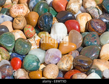Collection of the semi precious stones Stock Photo
