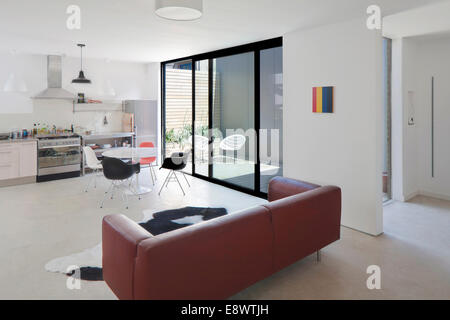 Small modern open plan house, Hackney, London, UK. Stock Photo