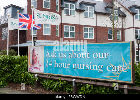 Sunrise senior living residential care home in Bramhall, Stockport, Cheshire. UK Stock Photo