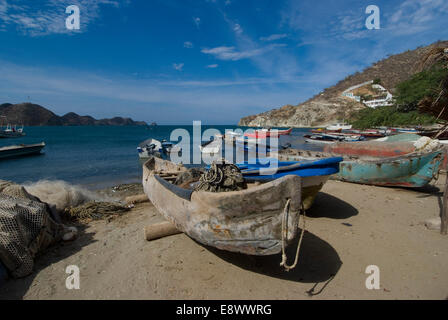 Fishing village of Taganga, along the Caribbean coast, Colombia Stock Photo