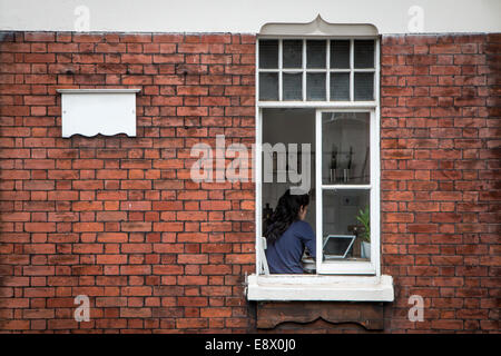 woman working from home Stock Photo